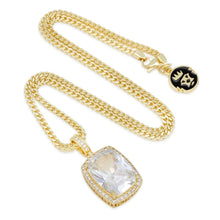Load image into Gallery viewer, 14K Gold Clear Crown Julz Necklace