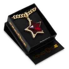 Load image into Gallery viewer, Ruby Star Necklace