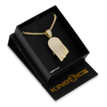 Load image into Gallery viewer, The 14K Gold CZ Broken Skateboard Necklace