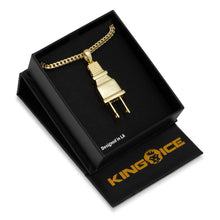 Load image into Gallery viewer, The 14K Gold Plug Necklace