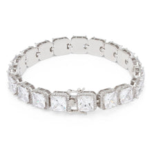 Load image into Gallery viewer, The White Gold Princess Cut Tennis Bracelet