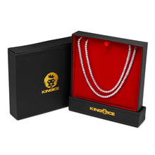 Load image into Gallery viewer, 4mm White Gold Tennis Choker Set