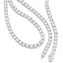 Load image into Gallery viewer, 5mm White Gold Tennis Choker Set