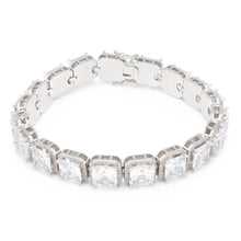 Load image into Gallery viewer, The White Gold Princess Cut Tennis Bracelet