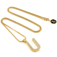 Load image into Gallery viewer, 14K Gold Letter "U" Necklace
