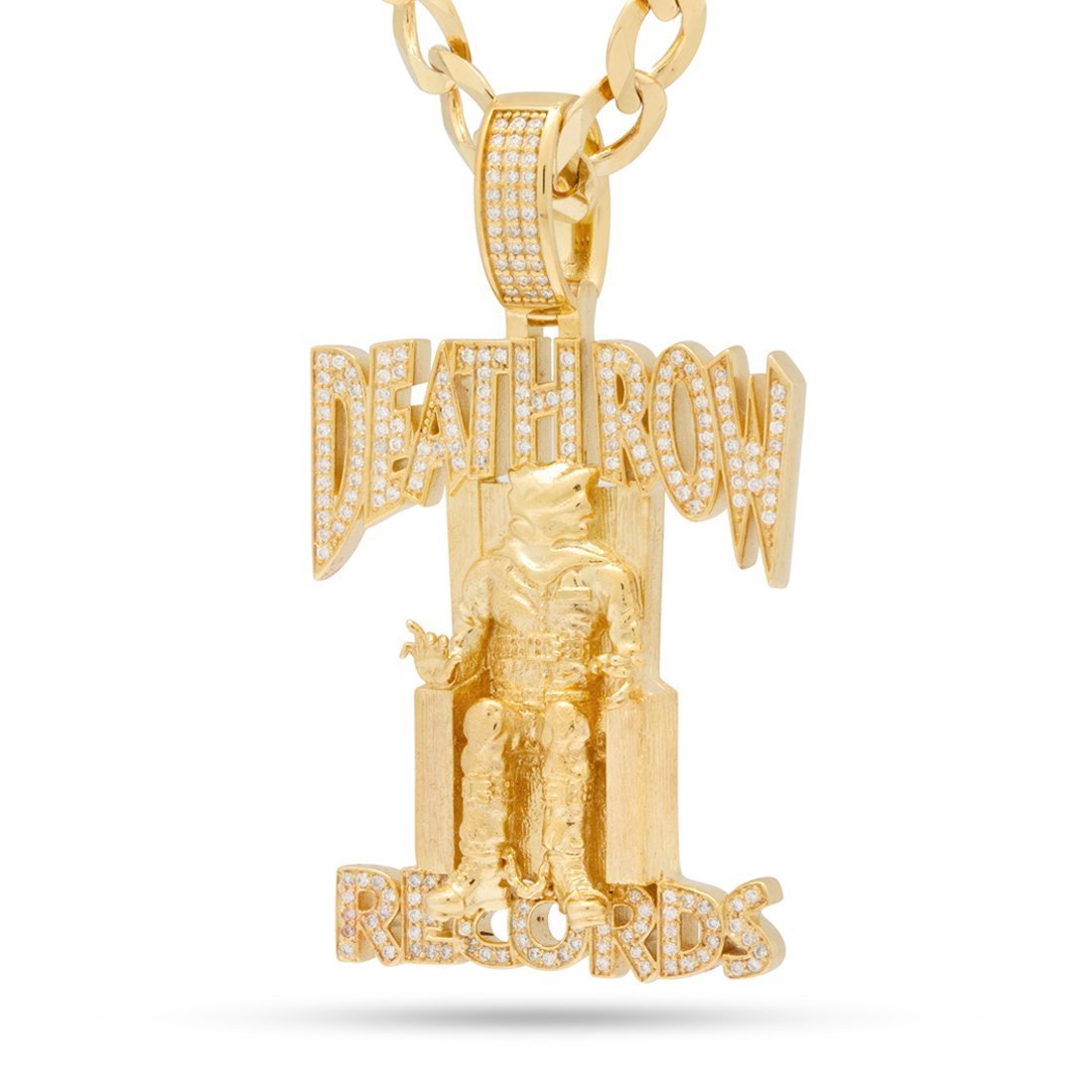 14K Solid Gold And Diamond King Ice x Death Row Logo 14K Solid Gold And Diamond King Ice x Death Row Logo