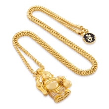 Load image into Gallery viewer, The CZ Laughing Buddha Necklace
