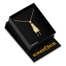 Load image into Gallery viewer, The 14K Gold Plug Necklace
